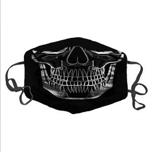 Black and white skull mask